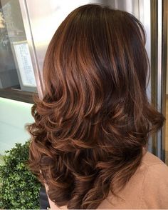 Curled Hair With Layers, Dark Chestnut Hair, Hair Color Brown Chestnut, Chestnut Brown Hair, Chestnut Hair, Chestnut Hair Color, Perfect Hair Color, Haircuts For Medium Hair