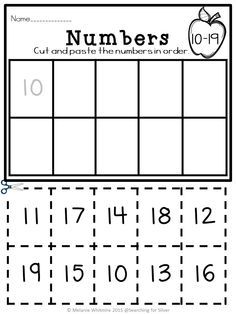 the number ten worksheet with numbers to 20 and two hundreds on it