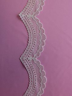 Ivory Corded Lace Edgings for trimming by AsYouLikeItStudio Easy Crochet Border, Lace Fabric Diy, Lace Fancy, Crochet Border, Fancy Sarees Party Wear, Floral Embroidery Patterns