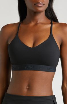 Nike Dri-FIT Indy Light Support Sports Bra | Nordstrom Nike Bras, Cute Sports Bras, Chill Girl, Sports Bra Outfit, Cute Sports Bra, Strappy Sports Bras, Padded Sports Bra