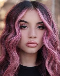 Pink Money Piece, Money Piece Hair, Pink Money, Hair Color Images, Creative Hair Color, Money Piece, Pretty Hair Color, Hair Color Pink, Creative Hairstyles