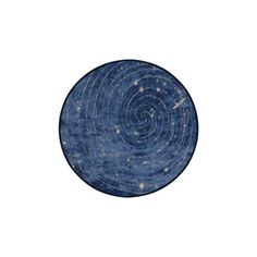 a blue plate with white swirls in the center on a white background, there is no image to describe