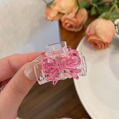 #pink #hairpin  ‹𝟹 Coquette Fashion, Hair Tie Accessories, Pretty Jewelry Necklaces, Hair Accessories Collection, Hair Accessories Clips, Makeup Items, Jewelry Lookbook