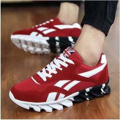 Men's British Style, Cushioned Running Shoes, Spring Sneakers, Sport Shoes Men, Summer Sneakers, Sneakers Mode, Lace Up Flats, Breathable Sneakers, Boy Shoes