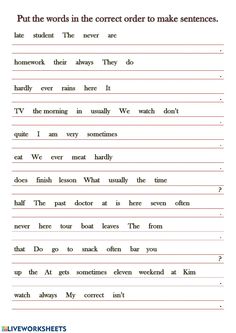 an english worksheet with words and phrases for students to use in the classroom