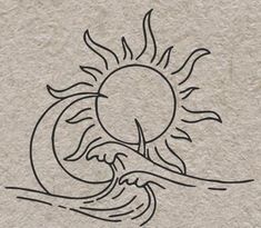 an image of the sun and water logo