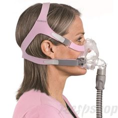 ResMed Quattro FX for Her Full Face CPAP Mask Cpap Mask, Respiratory Care, Cpap Machine, She Mask, Bottom Lip, Face Mask Design, Full Face Mask, Pink Accents, Full Face