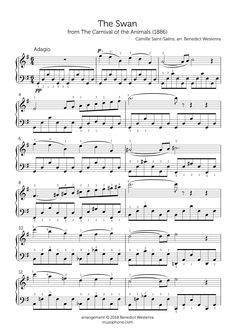 the swan song sheet music for piano