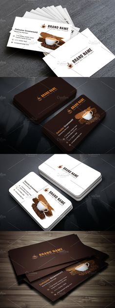 business card mock up with coffee beans on it