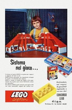 an advertisement for legos from the 1960s