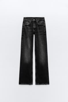 Full Length Jeans, Woman Jeans, Zara Jeans, Zara Woman, Mid Rise Jeans, Skorts, Zara Black