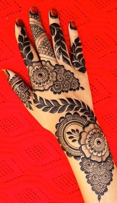 Simple Mehendi Designs, Simple Mehndi Designs Fingers, Full Mehndi Designs, Mehndi Designs Front Hand, Full Hand Mehndi Designs