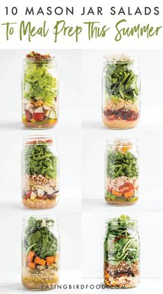 mason jar salads to meal prep this summer