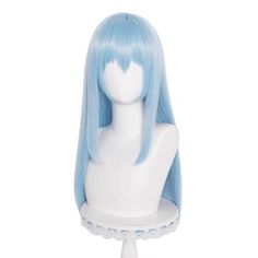 PRICES MAY VARY. Length: 70cm Including: Rimuru Tempest cosplay wig + wig cap Material: Japanese high-temperature synthetic fiber Note: The actual bangs is a little bit longer than the main photo shows, it can be trimmed according to personal needs. You can use curling irons to curl it. Please do not dye the wig. Perfect for many occasions: You can wear it to participate in comics / cosplay show, Halloween party, costume party, anime show, cosplay event, Christmas party, birthday parties, concer Light Blue Wig, Costume With Wig, Straight Hair Wig, Long Hair Wigs, Rimuru Tempest, Blue Wig, Curling Irons, Anime Cosplay Costumes, Anime Costumes