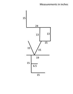 a tree diagram with numbers on it and the words measurements in inches written below