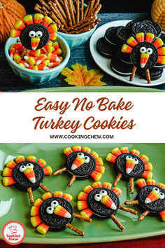 Oreo Candy Corn Turkey Cookies for Thanksgiving Treats Turkey Oreos Candy Corn, Oatmeal Cream Pie Turkey Craft, Oreo Turkeys Treats For Kids, No Bake Thanksgiving Treats, Thanksgiving Kids Desserts, Easy Thanksgiving Desserts For Kids, Turkey Desserts For Kids, Turkey Snacks For Kids, Turkey Treats For Kids