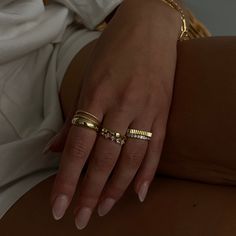 Have your IT girl moment with our Monaco Ring! This ring is the perfect stacker ring needed in every collection. Pair this baby alone or with our Bling Ring for an effortless, timeless look! Gold And Silver Ring Stack, Accessories Layering, Ribbed Ring, Gold And Silver Ring, Evry Jewels, Rib Ring, Ring Stacks, Stacked Rings, Bling Ring