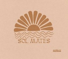 the logo for sol mate's is shown in brown and tan colors on a beige background