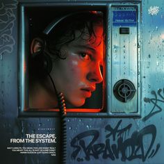 the escape from the system movie poster with a young man in a phone booth looking out into the distance