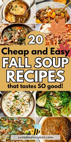 20 cheap and easy fall soup recipes that tastes so good