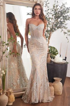 Silver Nude Embellished Silver & Nude Gown Nude Prom Dress, Nude Prom Dresses, Nude Gown, Matric Dance, Girls Dress Shoes, Engagement Outfit, Engagement Outfits, Boys Swimwear, Grad Dresses