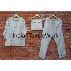 WELCOME TO INDIANTEXTILEWORK  100% Pure Cotton Block Printed Night Suit, Perfect For Summer While Shipping Tea On Your Terrace! Neckline - Collared Sleeve Length - 3/4 Sleeve Closer - Front Button Open Note - The Color And Brightness Of Actual Product May Very Due To Digital Photography And Photo Editing. We Crossed Check Each And Every Product Before Listing. Note - More Detail About Measurements - Please See The Chart In Photo. We Accept The Payment By Payoneer. International Buyer's Are Respo Pyjama Suit, Dress Sleepwear, Cotton Pajama Set, Ladies Suit, Dress Stylish, Pajama Suit, Cotton Pajama Sets, Stylish Party, Night Suit