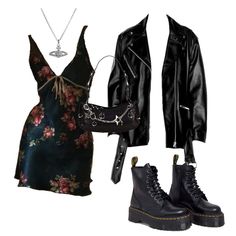 Rockstar Woman Aesthetic, Dark Romance Aesthetic Outfits, Alt Night Out Outfit, Classy Alternative Outfits, Rock Chick Outfits, Hot Concert Outfits, Restaurant Date Outfit, Jazz Concert Outfit, Metallica Concert Outfit