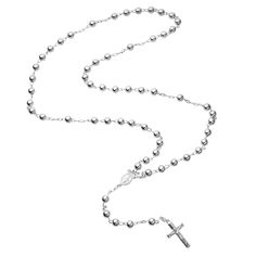 a rosary with a cross on it