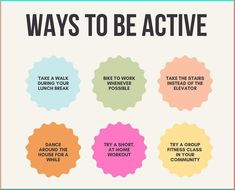 four different ways to be active