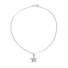 Gemini Jewels, Necklace Png, Jewelry For Girls, Pink Star, Star Pendant Necklace, Pearl Necklaces, Silver Chains, Pink Stars, Pink Gemstones