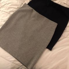 Knit Mini Skirts. Perfect For Summer Or Winter, Without Or With Tights/Leggings. Only The Navy Is Barely Worn. Gray Still Has Tags Attached. Button Front Denim Skirt, Grey Mini Skirt, White Denim Skirt, Multicolor Skirt, Blue Mini Skirt, Polka Dot Skirt, Tweed Skirt, Plaid Mini Skirt, Denim Button Down