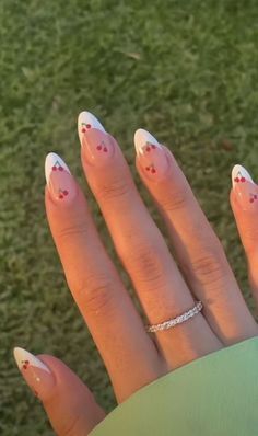 Red And White Nails, Long Nail Art, Nail Colours, Cute Summer Nails, Almond Nail, Nail Fungus, Pink Nail, Beauty Nail, Nail Designs Spring