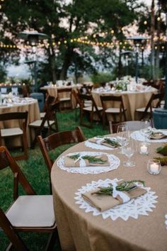 two pictures of tables with place settings on them