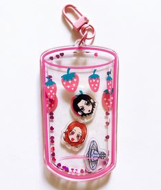 DETAILS ✫ Nana anime shaker keychain! ✫ Approx 4 inch clear acrylic with one sided glitter epoxy and pink hook clasp. ✫ Inner charms are characters Nana Osaki, Hachi Komatsu, & the Vivienne Westwood saturn logo. ✫ Orders are shipped out within 1-3 days Send me a DM if you have any questions! Hachi Komatsu, Saturn Logo, Vivienne Westwood Saturn, Anime Nana, Shaker Keychain, Nana Anime, Nana Osaki, Kawaii Stuff, Stationary School