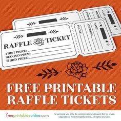 free printable raffle tickets are available for purchase from the raffle online store