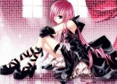 Anime Gothic, Pink Emo, Anime Goth, Moe Anime, Glitter Graphics, Gothic Anime, Old Anime