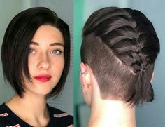 Short Fade Haircut, Half Shaved Hair, Short Hair Images, Short Hair Undercut, Short Hair Tutorial, Shot Hair Styles, Very Short Hair, Penteado Cabelo Curto