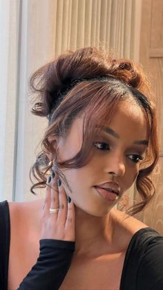 Brown Ponytail Black Women, Party Hairstyles With Bangs, Kids Party Hairstyles, Curly Hair Party Hairstyles, Party Hairstyles Indian, Party Hairstyles For Kids, Party Hairstyles For Curly Hair, Party Hairstyles For Medium Hair, Ginger Hairstyles