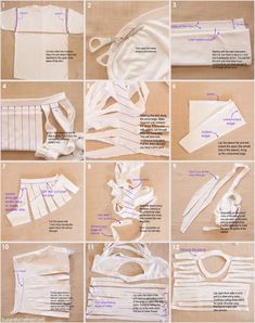 instructions to make a dress with white fabric