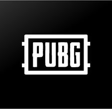 the logo for pubg is shown in white on a black background with an image of a bar