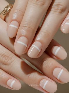 35+ Neutral Color Nail Designs Tip Manicure, Sheer Polish, Neutral Nail Color, Rainbow Nail Art