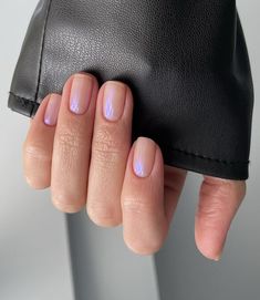 Nail Shapes Squoval, Short Gel Nails, Spring Nail Trends, Minimal Nails, Pearl Nails, Pink Nail, Oval Nails, Hot Nails