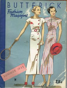 1930s Womens Fashion, 1935 Fashion, 1930s Patterns, 30’s Fashion, Patron Vintage