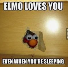 an angry bird with the caption emo loves you even when you're sleeping