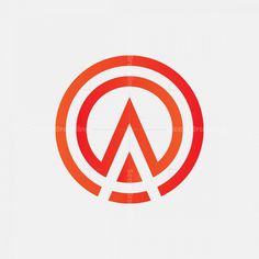 an orange and red logo with the letter a in it's center, on a white background