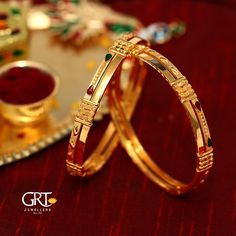 Gold Bangles With Weight And Price, Kangan Gold Bangle Set, Grt Jewellers, Latest Indian Jewellery, Gold Bangles Indian