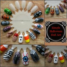 Simple and Fun Halloween Nail Art For Spooky DIY Manicures Halloween Diy Halloween Nails, Gothic Nail Art, Fun Halloween Nails, Halloween Nail Art Easy, Pumpkin Nail Art, Spooky Diy, Halloween Nails Diy, Halloween Nails Easy