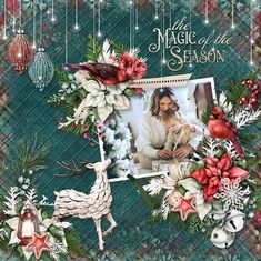 a christmas card with an image of jesus surrounded by holiday decorations