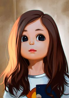 Big Eyes, Brown Hair, A Girl, Hair