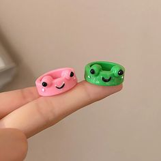 Frog Couple Rings Set | Сute Accessories- Boogzel – Boogzel Clothing Frog Couple, Frog Ring, Couples Ring Set, Cute Frog, Cute Frogs, Rings Set, Couple Rings, Love Symbols, Blue Rings